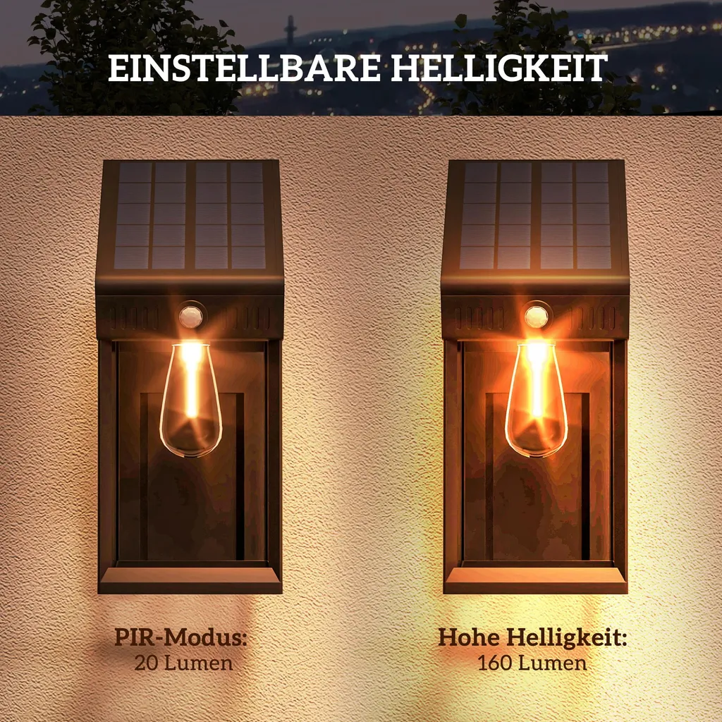 Éclairage solaire LED extérieur pour terrasse et balcon ajustable IP44 - 6