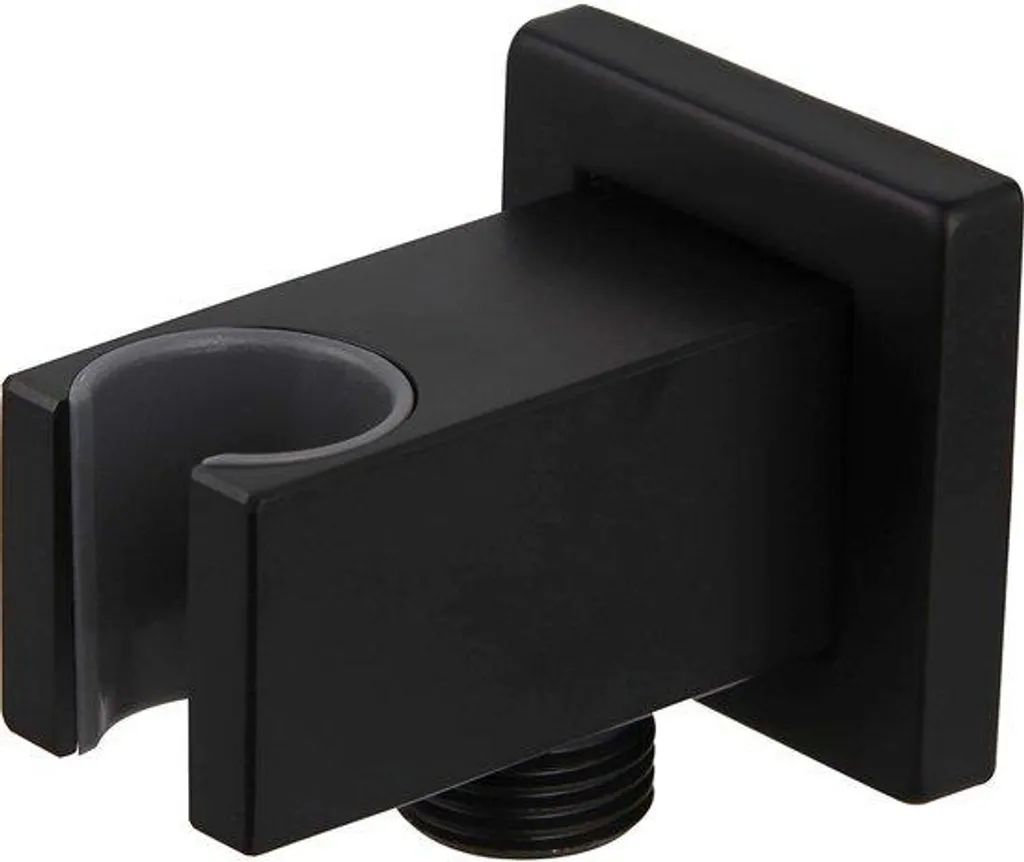 Support de douchette en laiton massif noir mat anti-corrosion 1/2"
