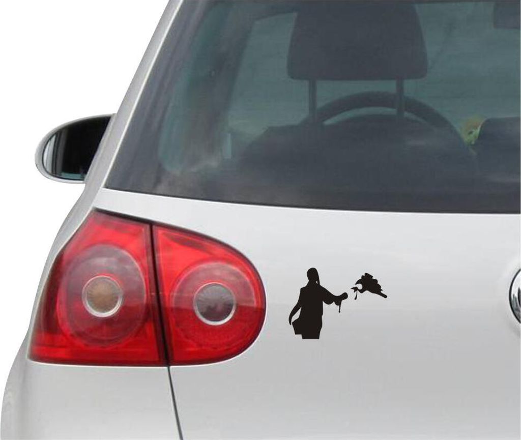 Aufkleber / Autoaufkleber - JDM - Die cut - Lady Falconer und Falcon Hawk Decal Falconry Sticker - schwarz - 121mmx88mm