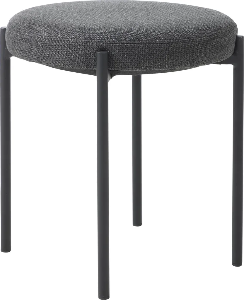 Plus de Manque de Sièges : Lot 4 Tabourets PELICAN Gris Noir 40x48x40 cm