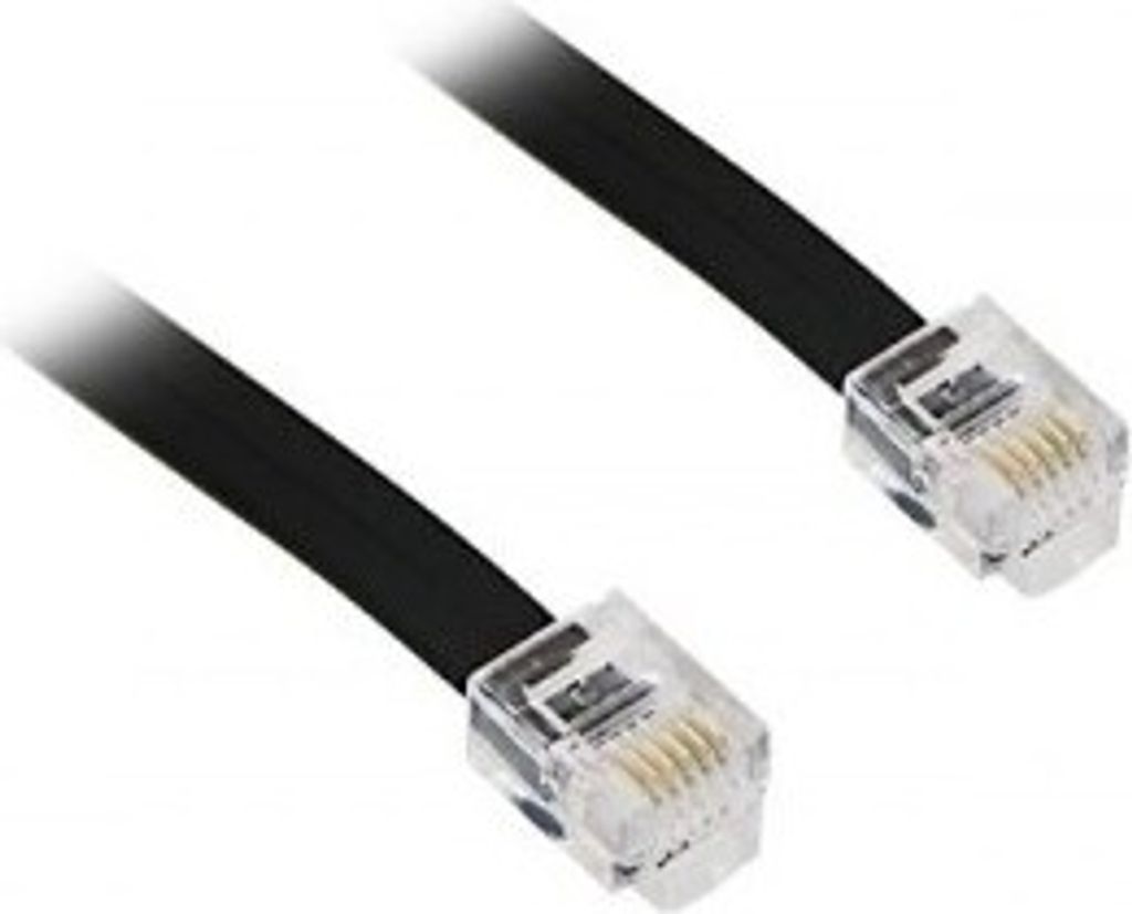 Goobay 50321 Modularanschlusskabel, 3 m, Schwarz - RJ12-Stecker (6P6C) > RJ12-Stecker (6P6C)