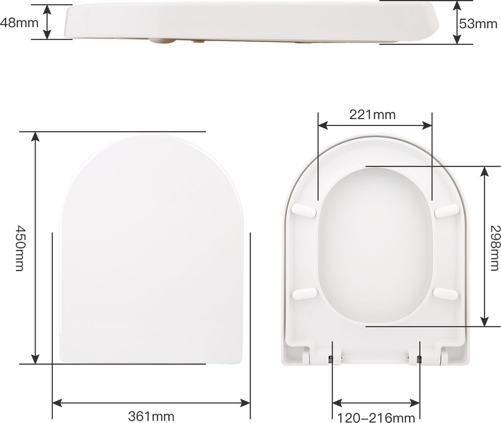 Pokrywa na deskę sedesową w kształcie litery D, Pokrywa na Zdjęcie produktu 7