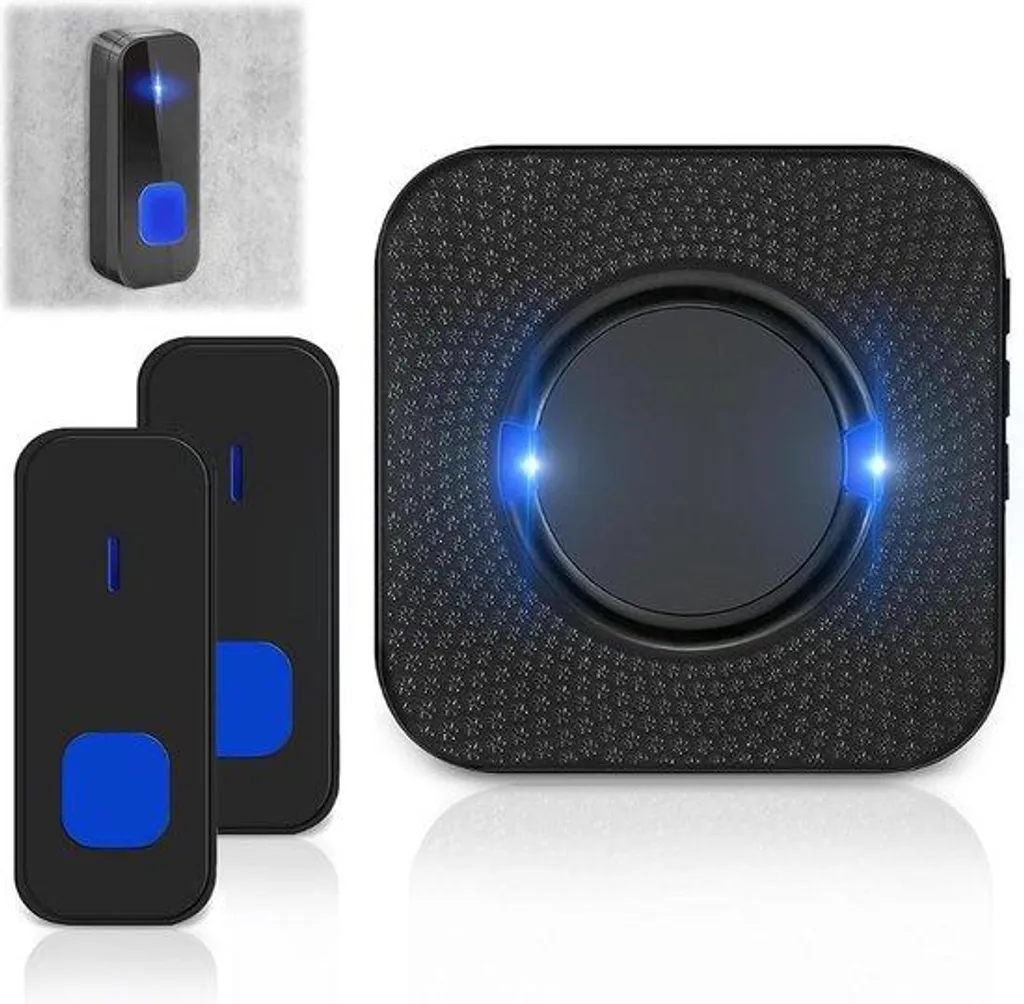 Interphone sans fil pour portail et jardin 400m avec 55 mélodies