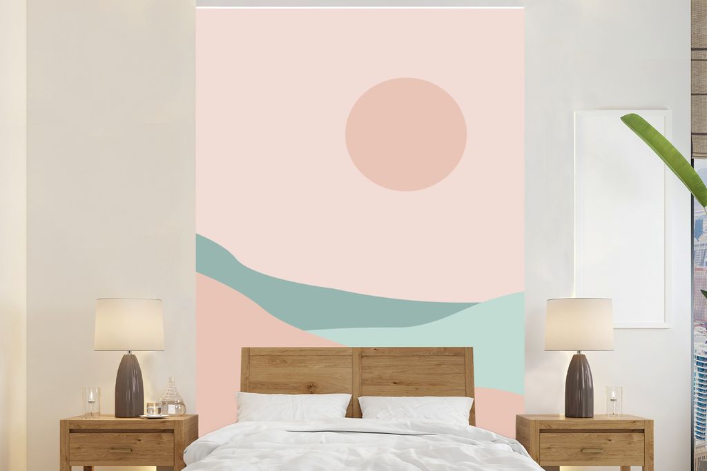 MuchoWow Fototapete für Wohnzimmer oder Schlafzimmer Wandtapete Vinyl Motivtapete Sommer - Strand - Sonne - 195x300 cm - Das Hintergrundbild