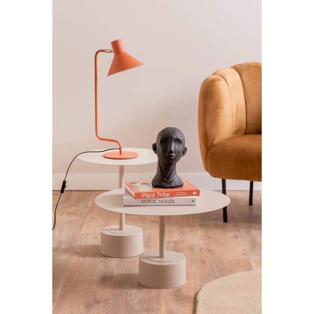 Table Basse d'Appoint Nowa Low Gris Chaud pour Salon Design et Épuré