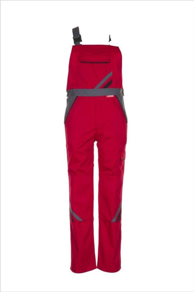 Planam Latzhose Highline Gr. 64 rot/schiefer/schwarz Produktbild 