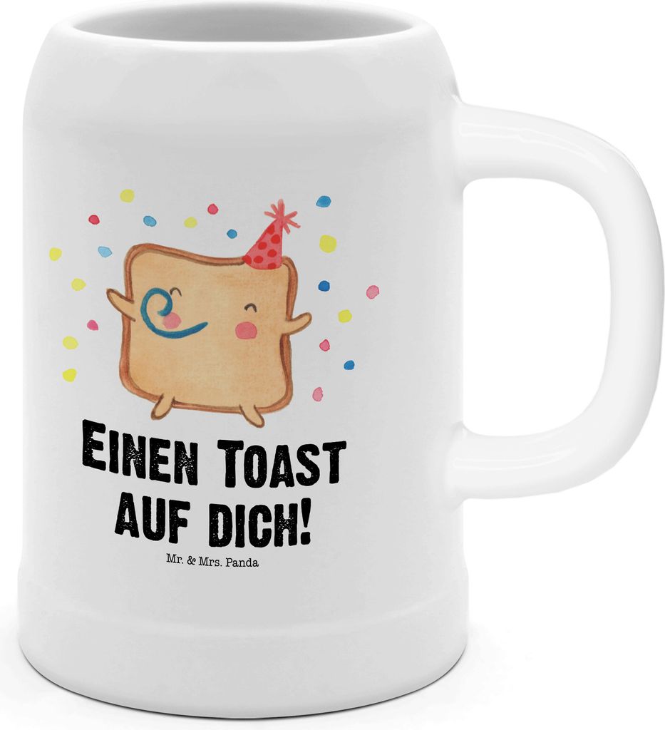 Mr. & Mrs. Panda Humpen Toast Party - Weiß - Geschenk, Jahrestag, für Frauen, Seidel, Valentinstag, Bier, Freundin, Steinkrug, Hochzeitstag, Krug...