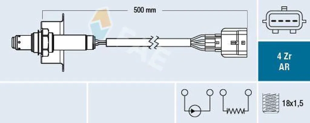 Sonde Lambda FAE 75646 : Éteindre Voyant Moteur Nissan 22693BV80A Juke