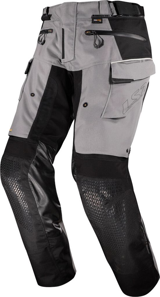 LS2 Apollo wasserdichte Motorrad Textilhose, grau/schwarz, S