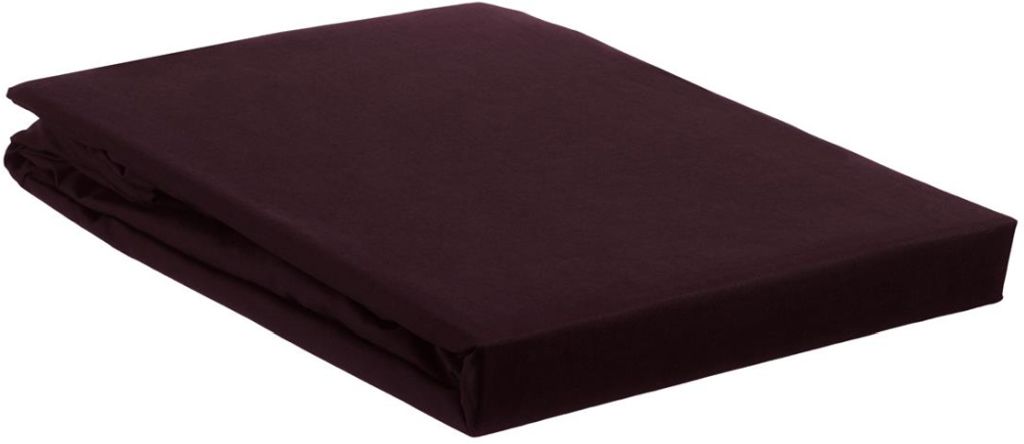 Ambiante Renforcé-Spannbettlaken für 35cm hohe Matratzen Baumwolle Uni Farbe Dark Red Größe 180x210/220