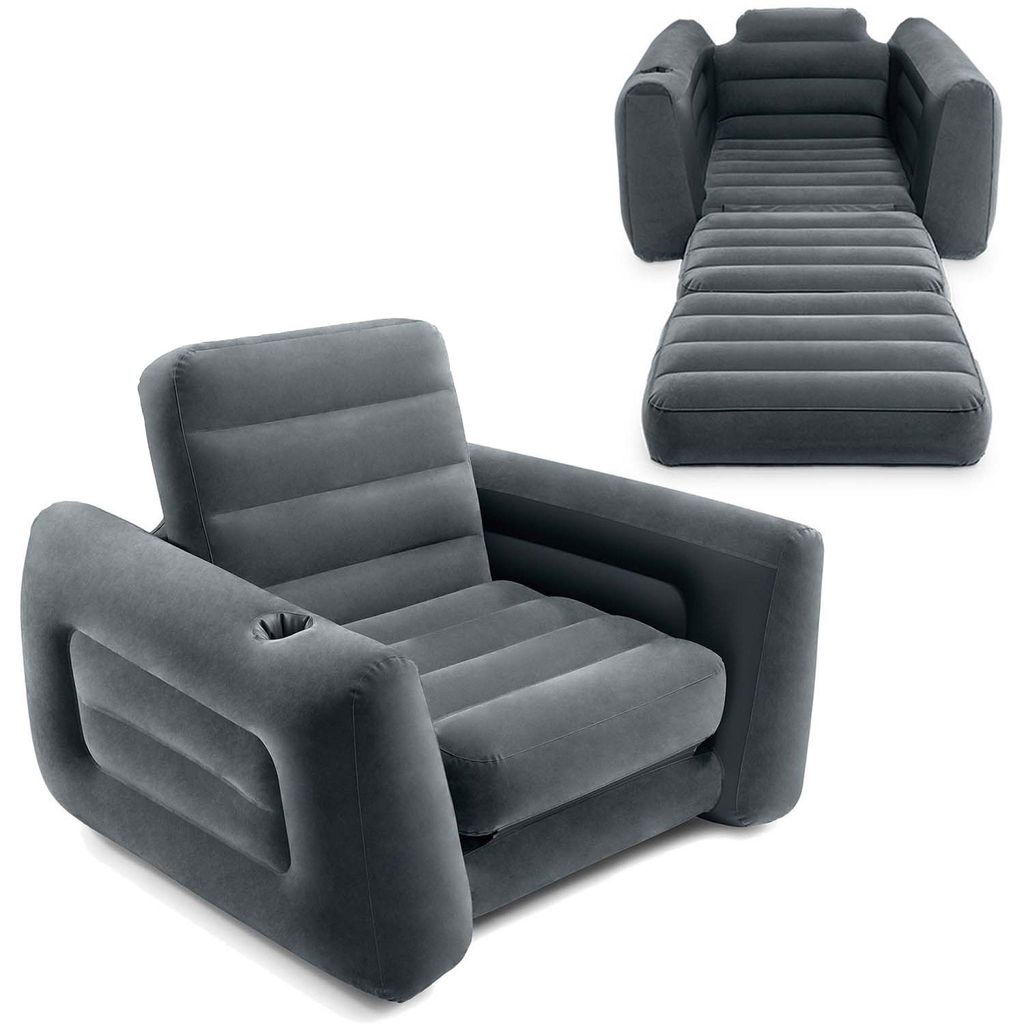 Intex Pull-Out Chair, Pojedyncze krzesło, Szary, PCW, 2240 Zdjęcie produktu 
