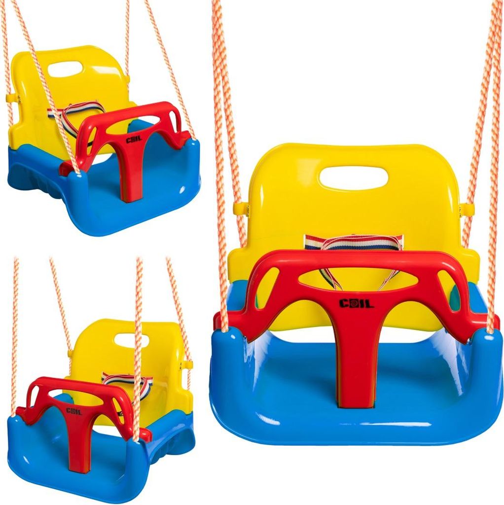Altalena da giardino per bambini 3in1 blu Immagine del prodotto 