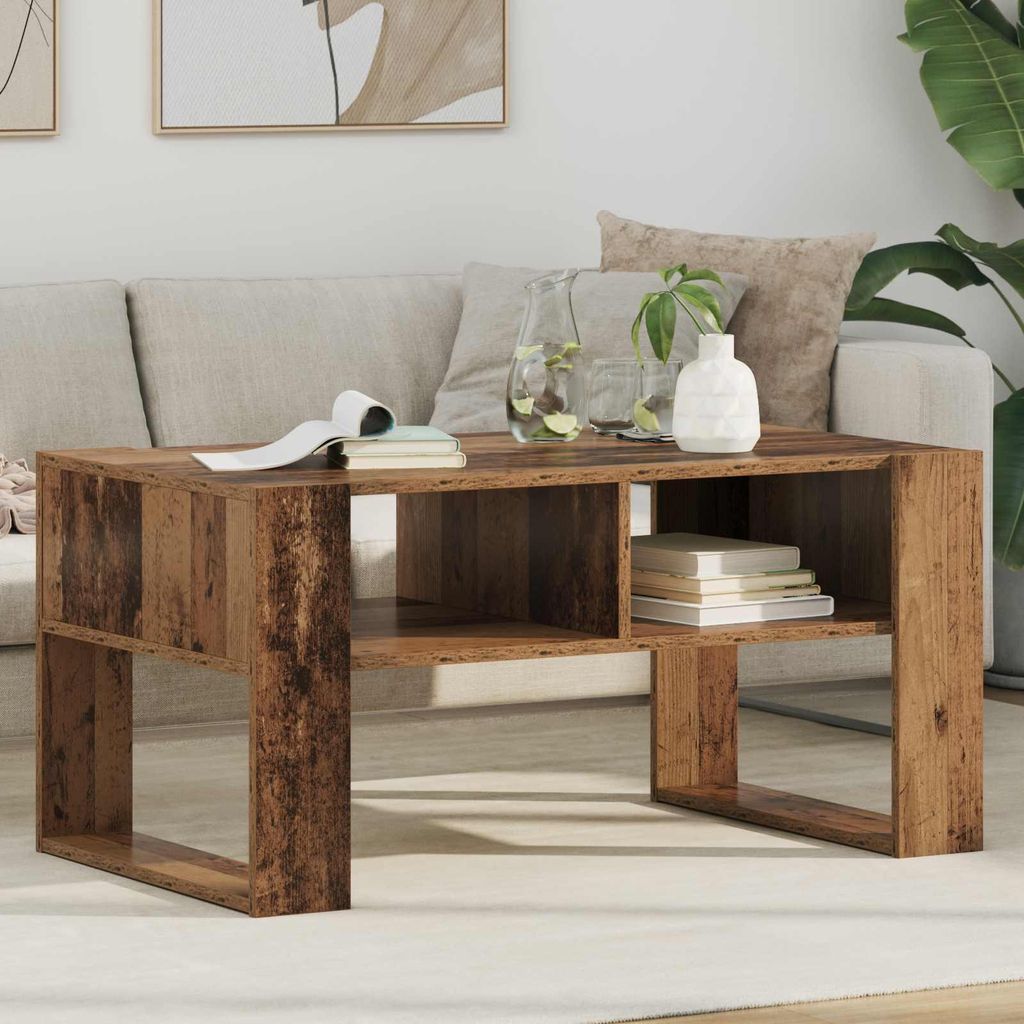 Maison Exclusive - Couchtisch mit Speicher Altholz 92 x 53 x 45 cm Holzwerkstoff