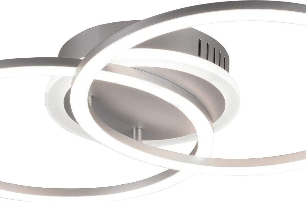 Reality LED Deckenleuchte VENIDA titanfarbig, Acryl weiß Produktbild 4