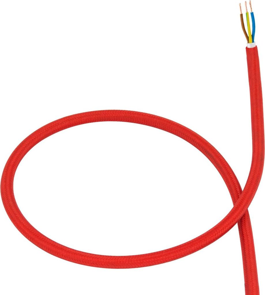 Textilkabel Rot 1 m