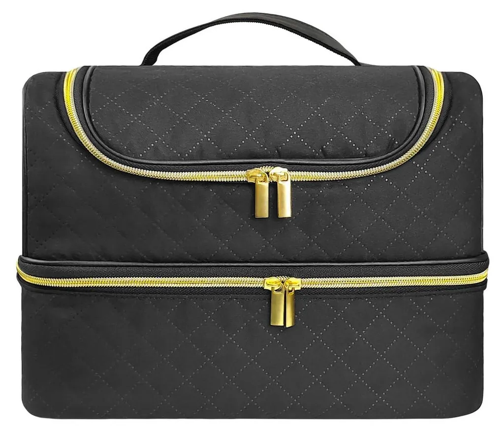 Sac de transport vernis à ongles double couche pour 60 flacons noir
