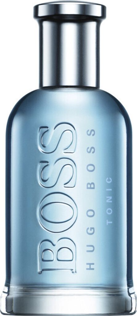 A bottle of Hugo Boss Bottled Tonic Eau de Toilette for men.