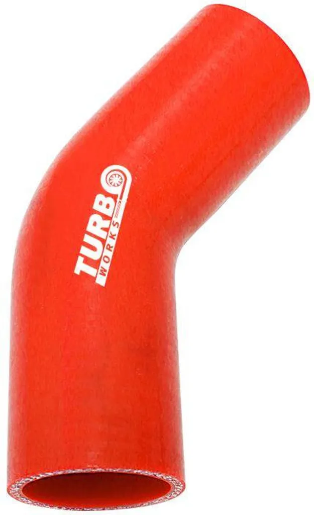 Raccord Admission 102mm Coude 45° TurboWorks Rouge pour Montage Turbo