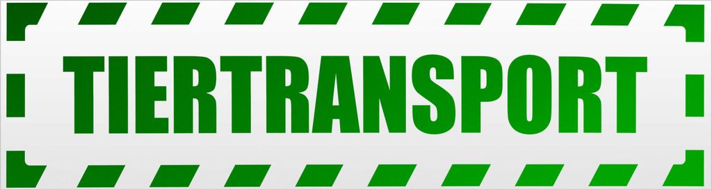 Kiwistar Tiertransport gestreift Magnetschild Schild magnetisch - 20cm Grün - reflektierend - Magnetfolie für Auto PKW Kfz