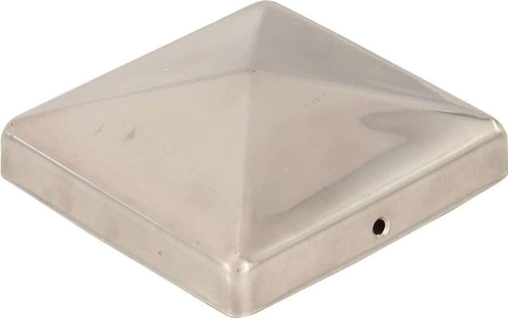vidaXL Pfostenkappen 6 Stk. Pyramide Edelstahl 101 x 101 mm