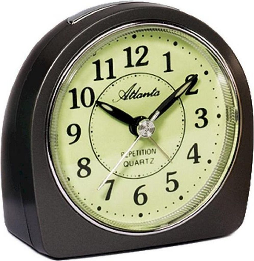 Atlanta 1586/4 Wecker Quarz analog anthrazit leise ohne Produktbild 