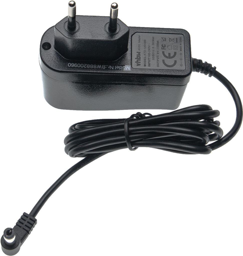 vhbw Netzteil kompatibel mit tonies Toniebox Hörspielwürfel - Ersatznetzstecker, 150 cm, 9 V, 1,5 A