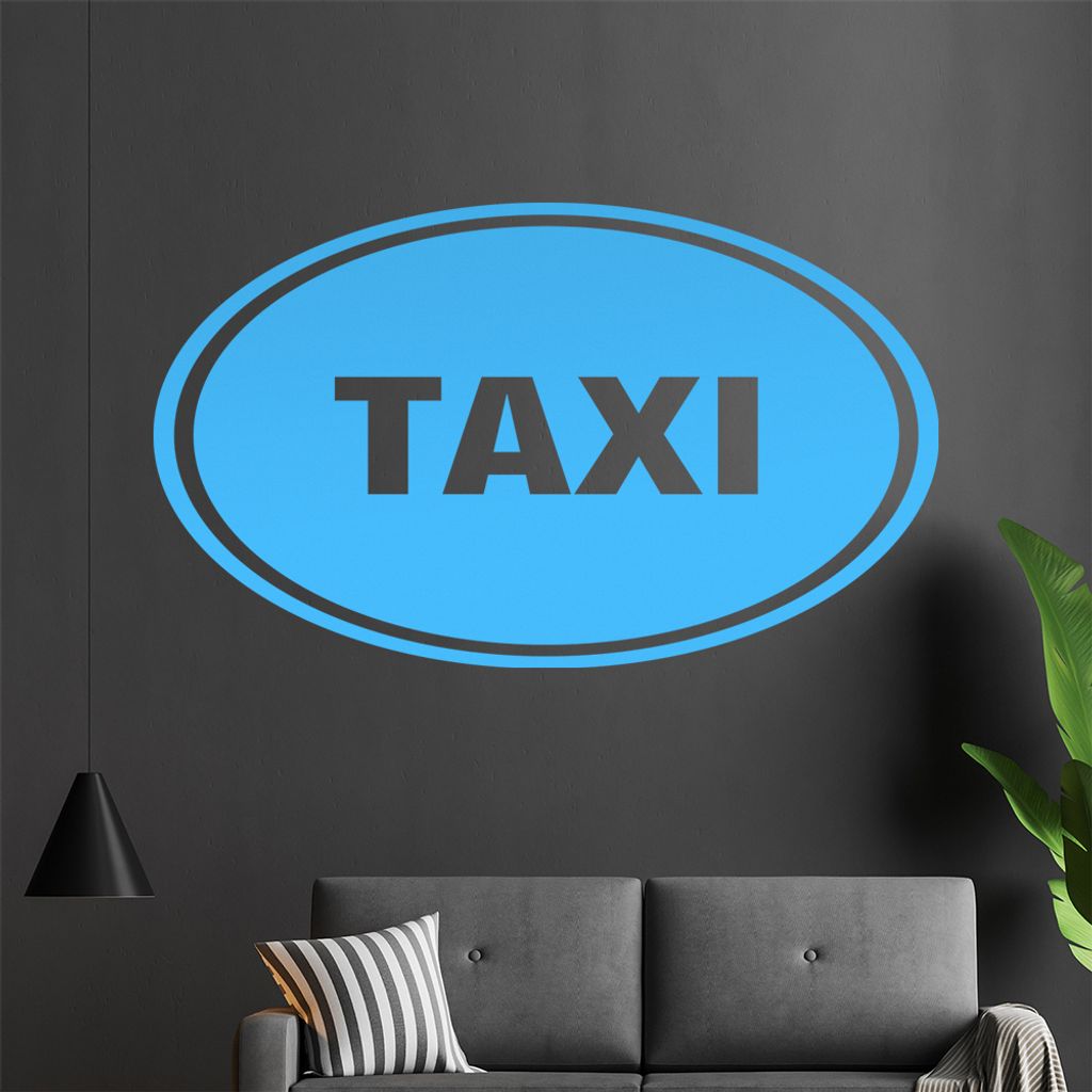 Taxi Wandtattoo in 6 Größen - Wandaufkleber Wall Sticker - Dekoration, Küche, Wohnzimmer, Schlafzimmer, Badezimmer