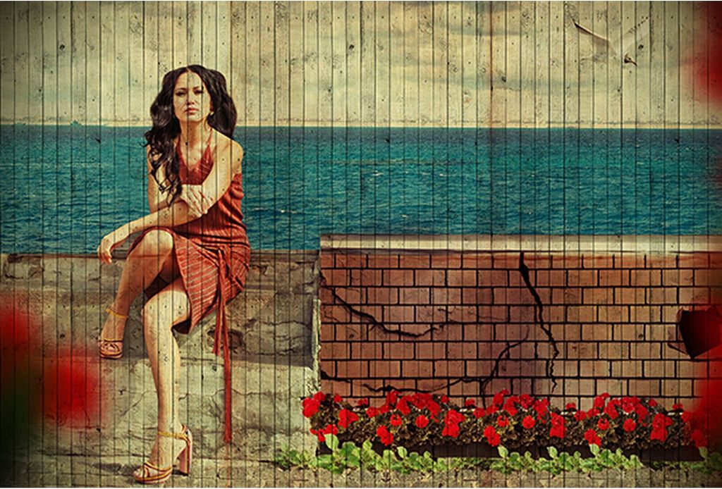 Tadessi Fototapete | Frau | 4.00 m x 2.70 m | Bunt | | Wandbild | Digitaldruck