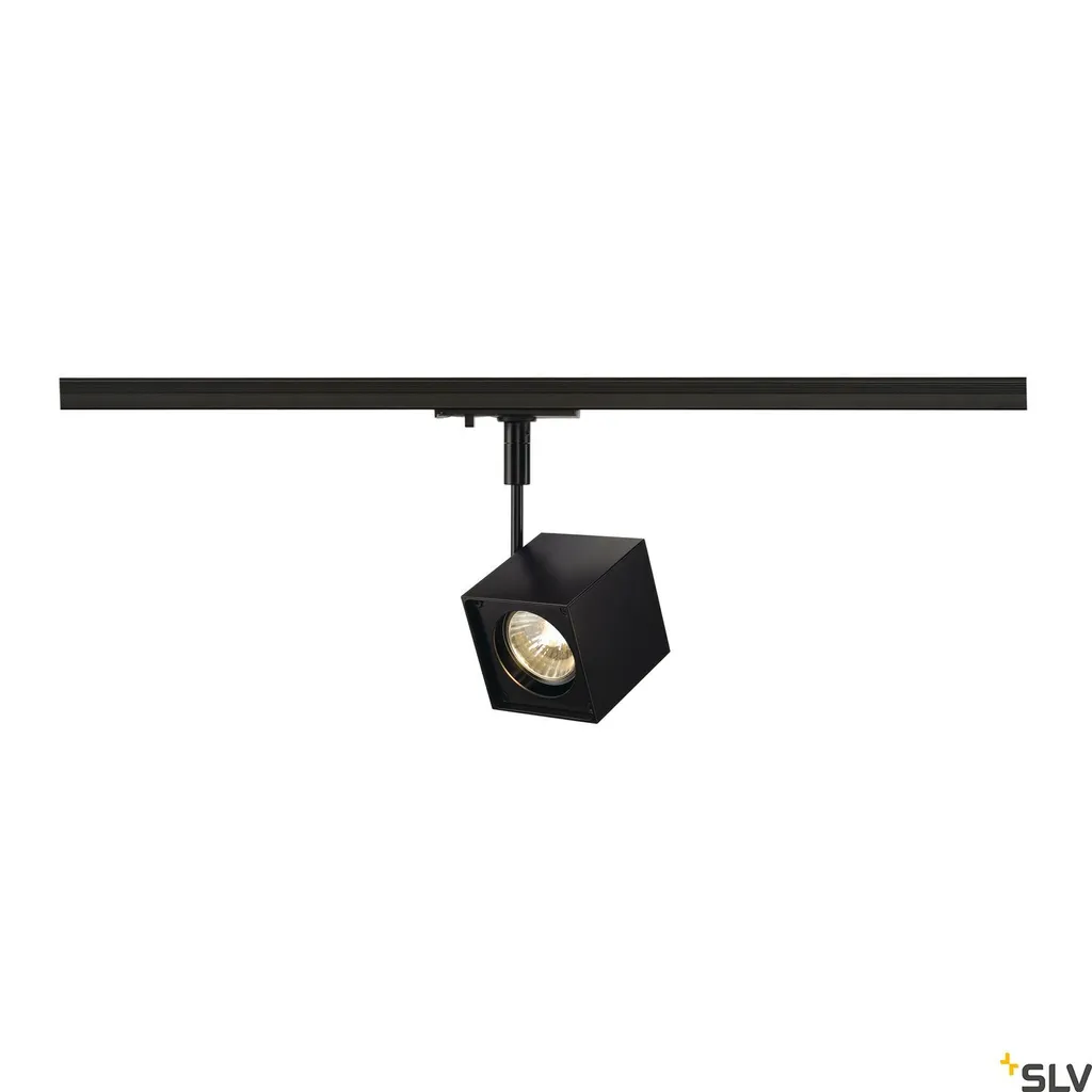 ALTRA DICE Spot Carré Noir GU10 50W avec Adaptateur Rail 1 Allumage