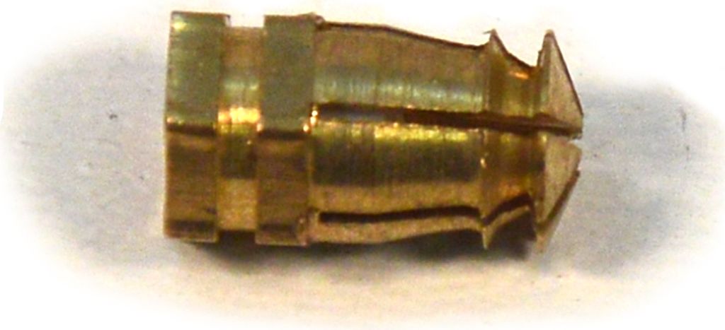 IHC M4 Messing Gewindemuffe Befestigung für Holz Möbel-Montage Spreizmuffen Eindrehmuffe mit Innengewinde und Kugel L:10 Ø 5.5 mm, 100 Stück