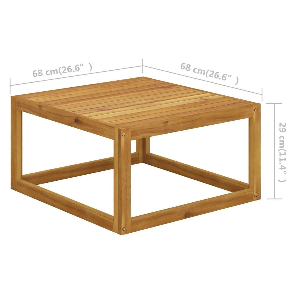 Sgabello in Legno Massiccio di Acacia con Cuscino Bianco Crema | Shop - 4