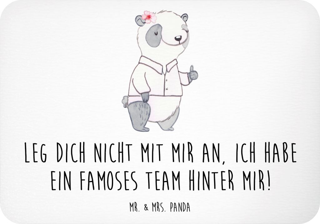 Mr. & Mrs. Panda Kühlschrankmagnet Im Team zusammenarbeiten - Weiß - Geschenk, Zuversicht, Vertrauem, Mutmacher, Zusammenarbeit, Trost, Vision, m...