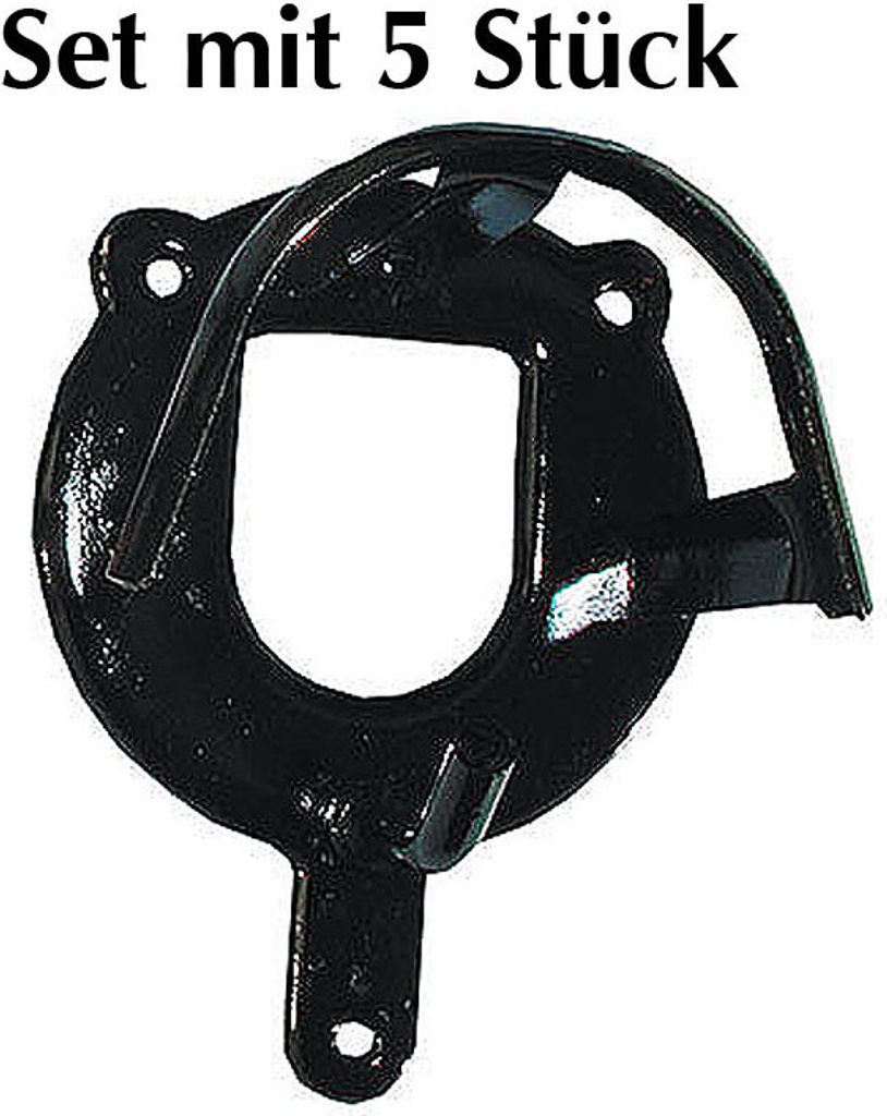AMKA Trensenhalter Metall schwarz 5 Stück Zaumzeughalter Trensenhaken, Farbe:SCW