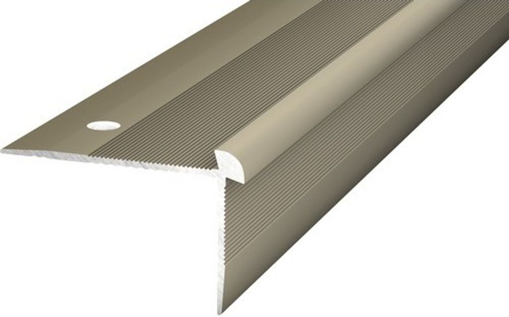 Prinz Treppenkantenprofil Alu Edelstahl matt gelocht 40 x 26 x 2500 mm