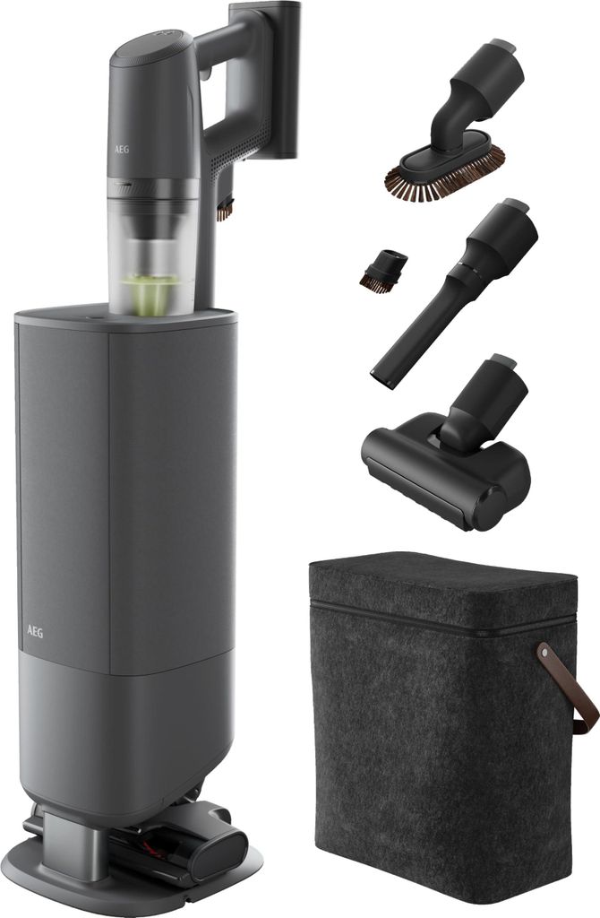 AEG AP83AB25DG, Stabstaubsauger, Beutellos, Schwarz, 0,4 l, Produktbild 