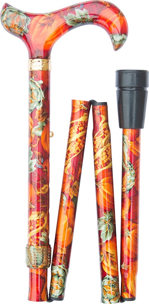 schlanker Elite-Derby-Faltstock FESTIVAL mit herbstlichen Motiven