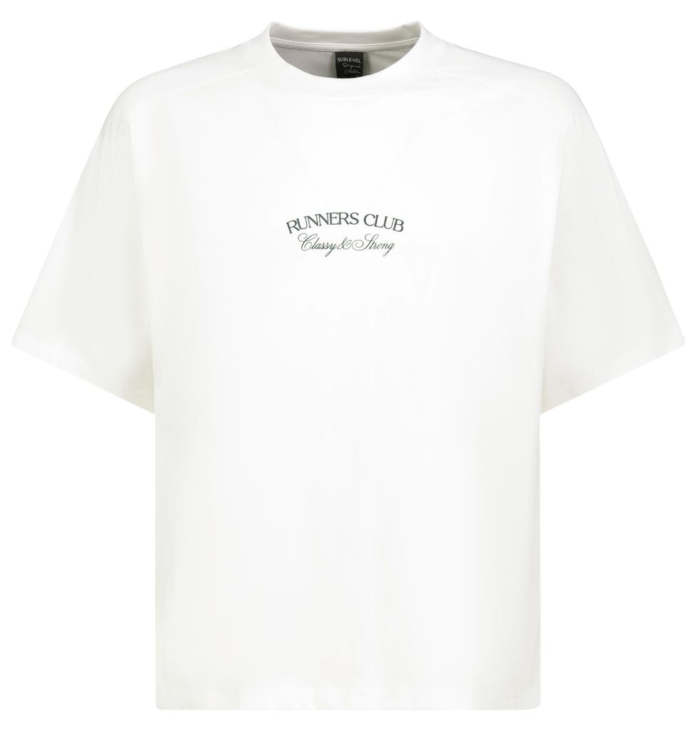 Sublevel Kurzarmshirt Rundhalsausschnitt Spruch Oversized Look Größe: XXL