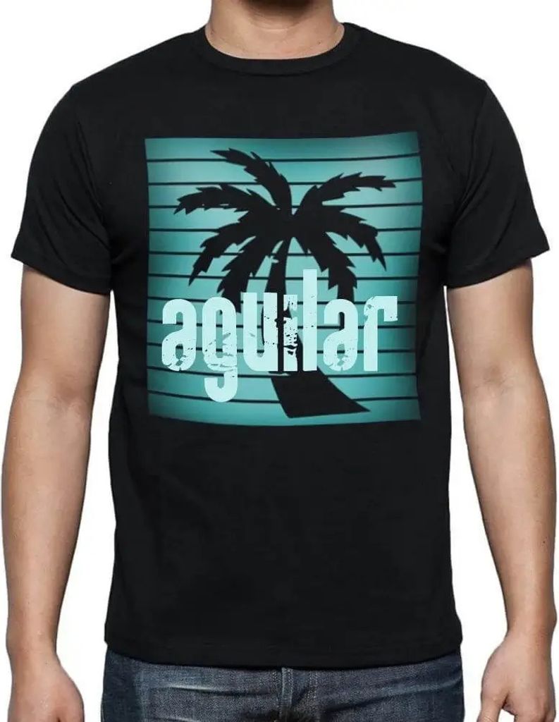 Herren Grafik T-Shirt Palme Strand Urlaub in Aguilar – Palm, Beach, Holidays In Aguilar – Öko-Verantwortlich Vintage Jahrgang Kurzarm Lustige ...