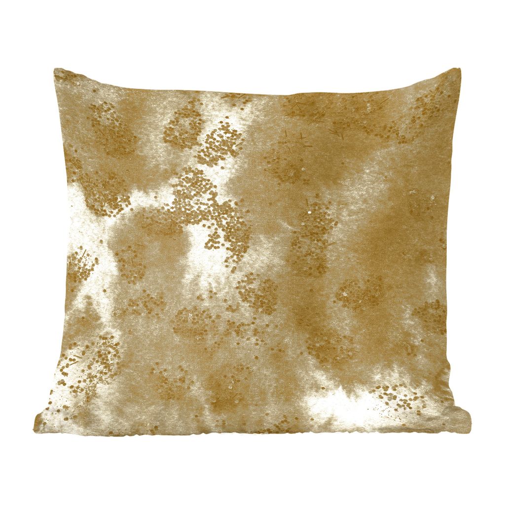 MuchoWow Zierkissen Sofakissen Wohnzimmer Dekokissen 50x50 cm Gold - Glitzer - Textur - Komfort - Sofakissen
