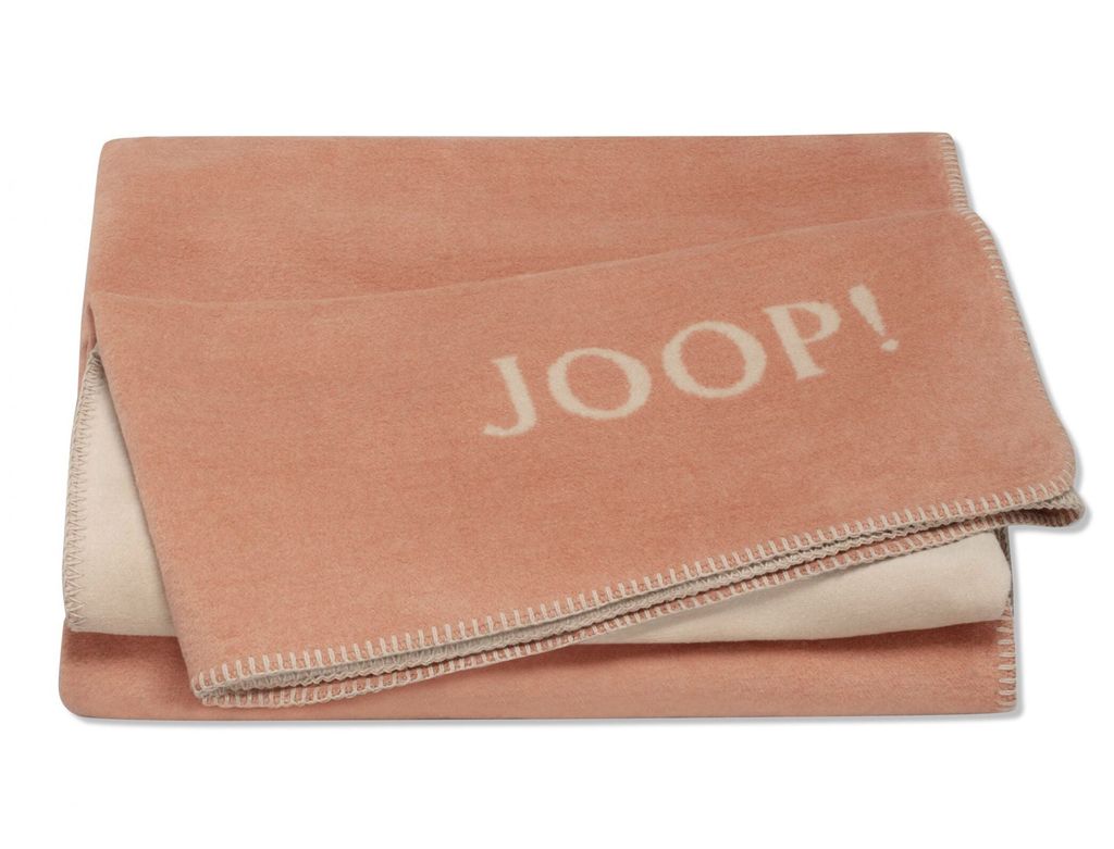 JOOP! plaid tinta unita doubleface colore rame-sabbia Immagine del prodotto 