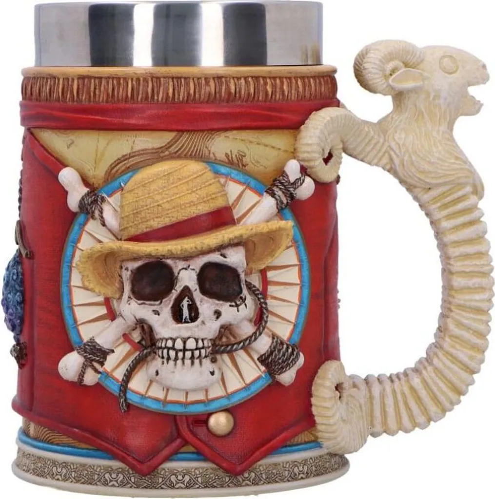 Chope Luffy One Piece 17 cm en Résine Peinte à la Main - Objet de Collection