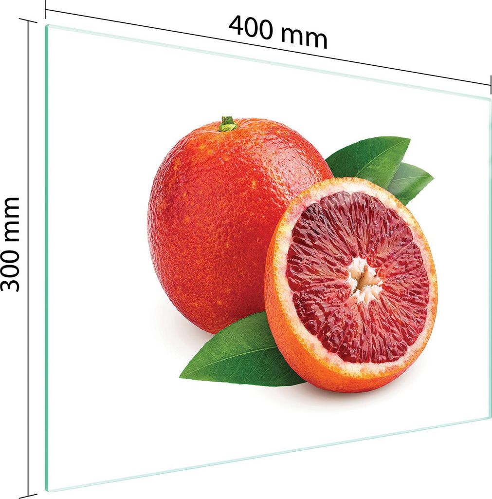 Schneidebrett Herdabdeckplatte Multiglasschneidplatte 40x30 cm Obst Grapefruit