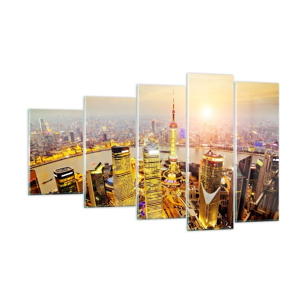 Bilder auf glas - Architektur asien gebäude - 100x60cm - Glasbilder - Wandbilder - Kunstdruck - zum Aufhängen bereit - Wanddekoration aus Glas - ...