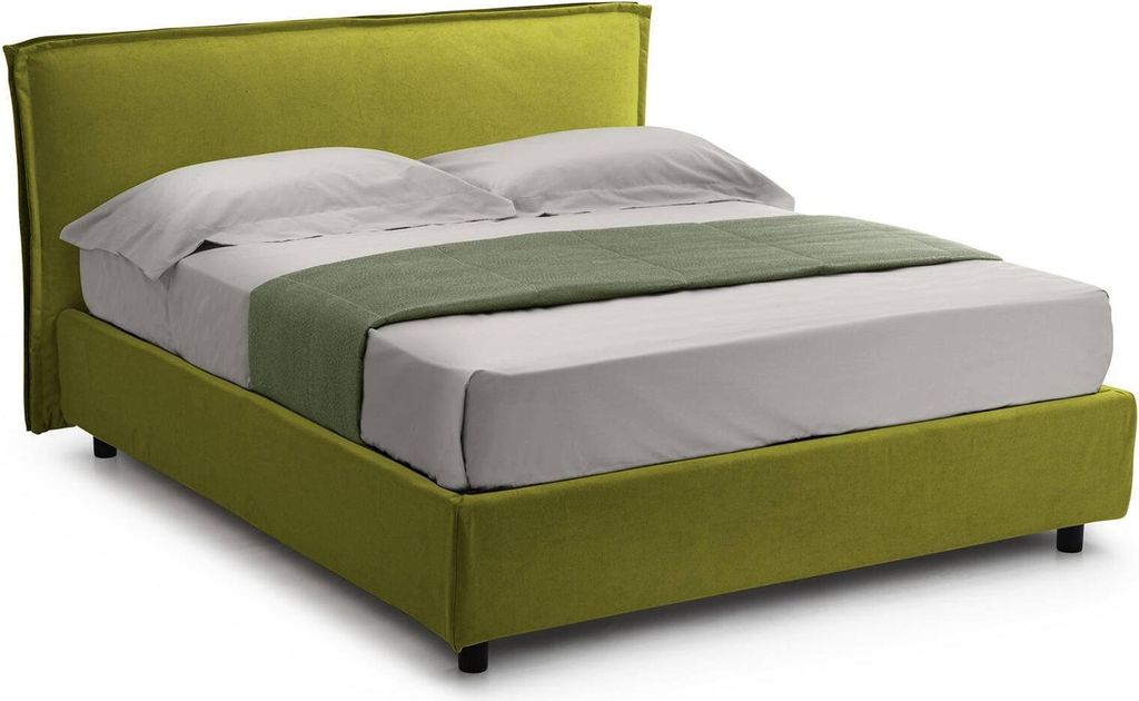 Brolo - Doppelbett, Grün, abnehmbarer Bezug Italy