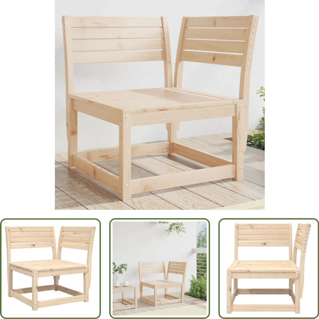 Divano Angolare in Pino Massiccio per Giardino 73x73x78 cm | Qualità