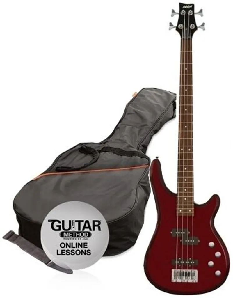 Pack Guitare Basse Électrique Ashton AB4 avec Amplificateur et Housse