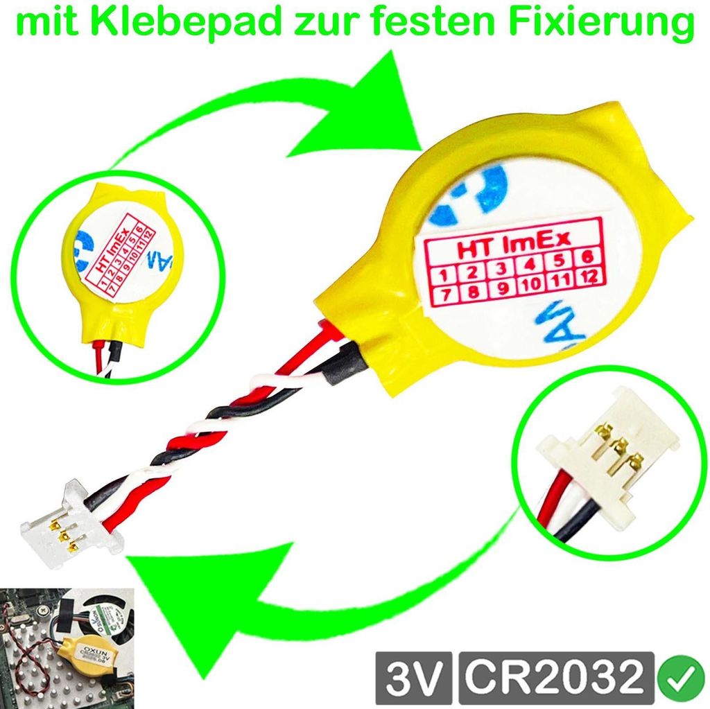 CR2032 3V Lithium Knopfzelle für DELL Studio 1440 PP40L Laptop CMOS BIOS Batterie Ersatz