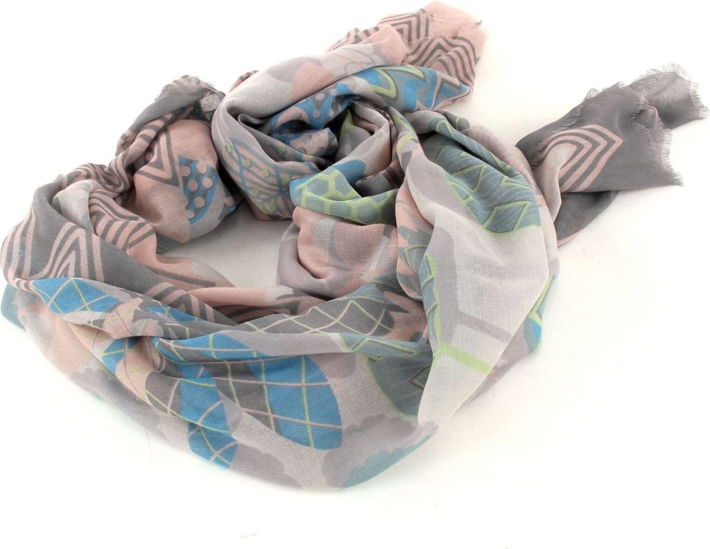 Oilily Tuch Schal Botanic Pop Shawl Oyster White weiß mehrfarbig