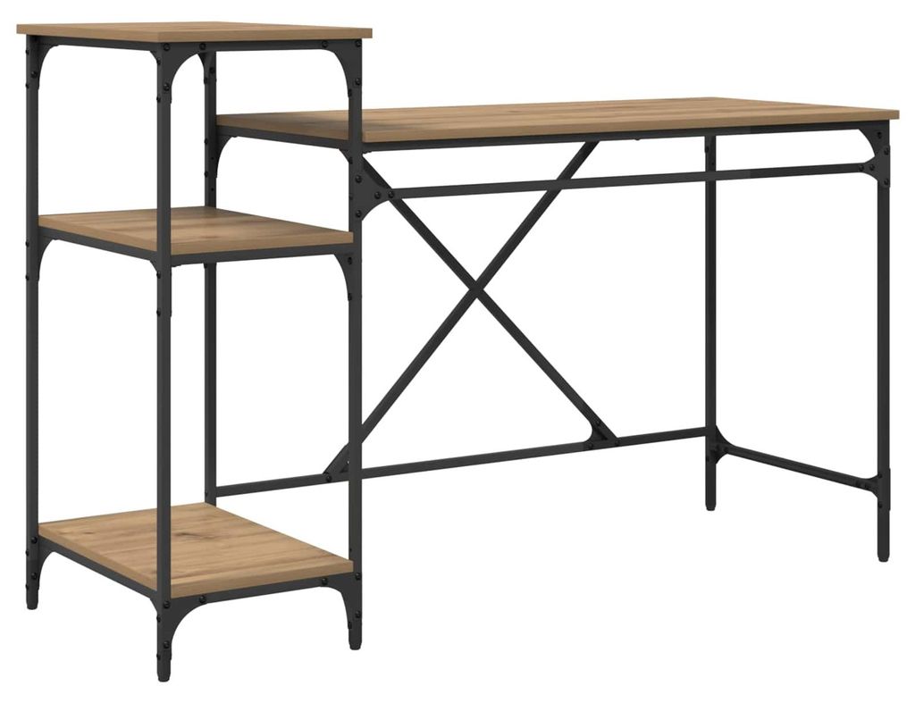 vidaXL Schreibtisch Artisan-Eiche 135 x 50 x 90 cm Holzwerkstoff