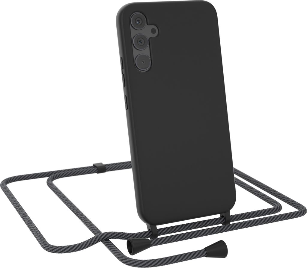 EAZY CASE Handykette kompatibel mit Samsung Galaxy A34 Handyhülle zum Umhängen, Silikon Hülle mit Band, Schutzhülle mit Ersatzkordel, Stylische...